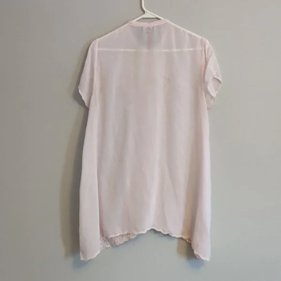 Johnny Was Blush Pink Embroidered Floral Lace Short Sleeve Tunic Top – Medium - Picture 11 of 11